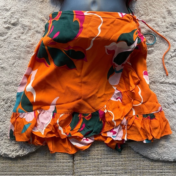 Reformation Orange and Pink Floral Crop Top - Picture 9 of 15